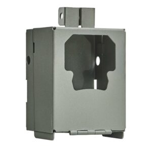 Gray metal wall-mounted electrical box