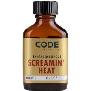 Code Blue Screamin' Heat deer attractant bottle