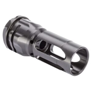 Silver metal muzzle brake for firearms