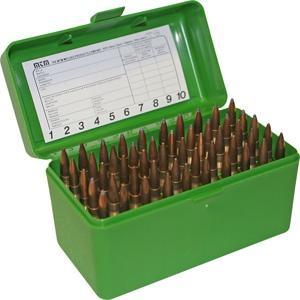 Green ammo box filled with bullets