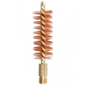 Copper cleaning brush with spiral bristles