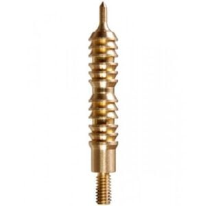 Gold metal screw with threaded design