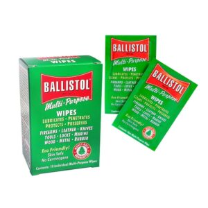 Ballistol multi-purpose cleaning wipes packaging.