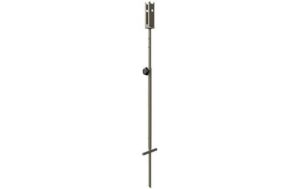 Metal post with adjustable brackets for support