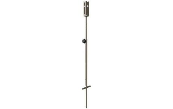 Metal post with adjustable brackets for support
