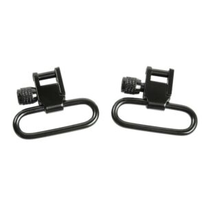 Two black quick-release sling swivels