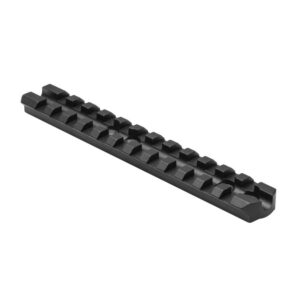 Black Picatinny rail for mounting accessories
