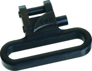 Black sling swivel for firearms