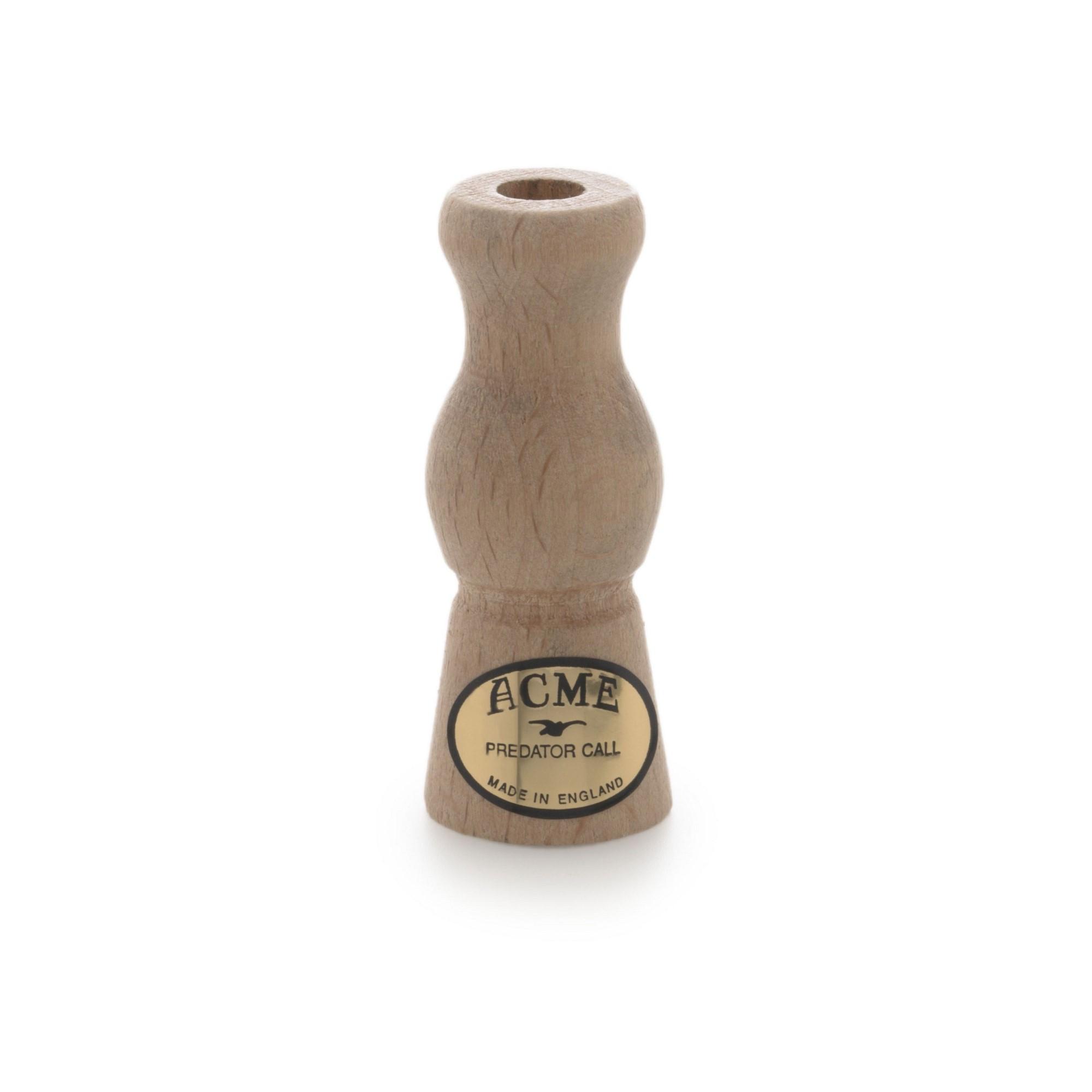 Wooden ACME predator call with label