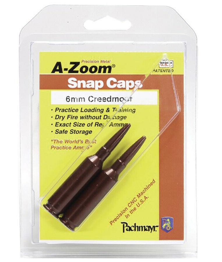 A-Zoom 6mm Creedmoor snap caps packaging.