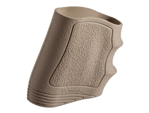 Textured rubber grip for firearms.