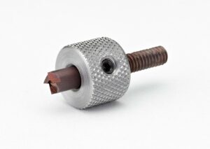 Close-up of a metal screw tool piece