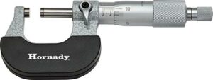 Hornady micrometer for precise measurements.