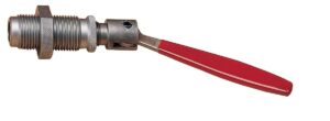 Metal valve wrench with red handle