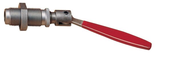 Metal valve wrench with red handle