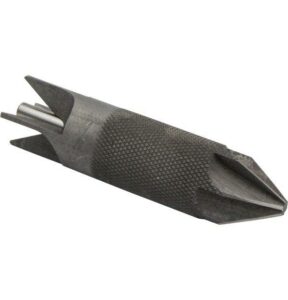 Black die holder for pipe threading.