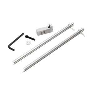 Metal hardware set with rods and tools