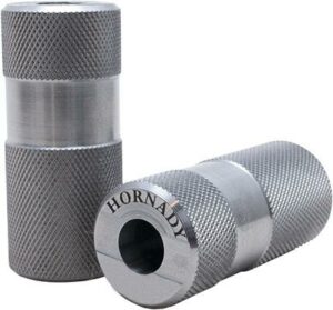 Silver metal gauge tools with knurled grip