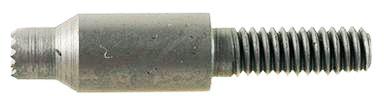 Close-up of a metal carriage shaft screw