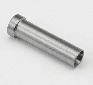 Silver metal cylindrical pipe connector