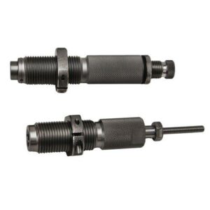 Two metal reloading dies for ammunition cartridges