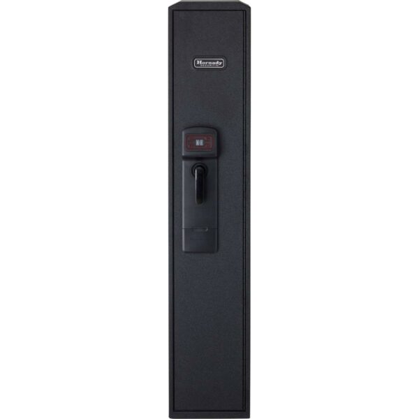 Black vertical safe with electronic lock