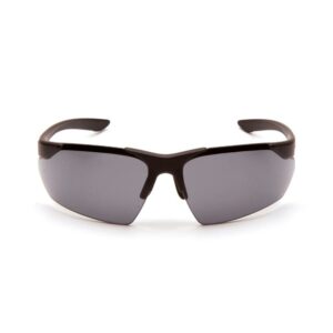 Black sports sunglasses with dark lenses