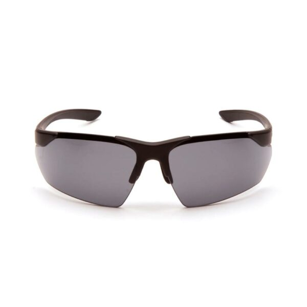 Black sports sunglasses with dark lenses