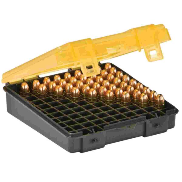 Open box of bullets with yellow lid