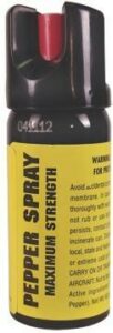 Maximum strength pepper spray canister.