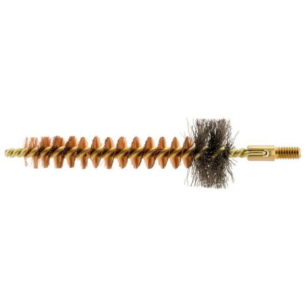 Rifle cleaning brush with bristles close-up