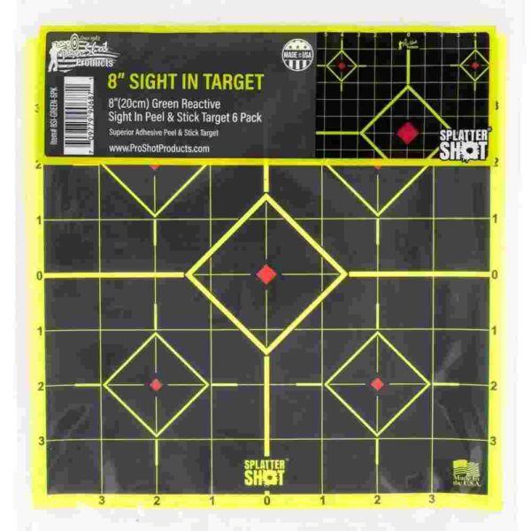 8-inch sight-in target with reactive design