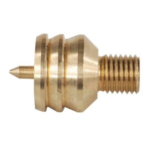 Brass nozzle with threaded end for gas torch
