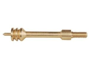 Brass carburetor screw with threaded end.
