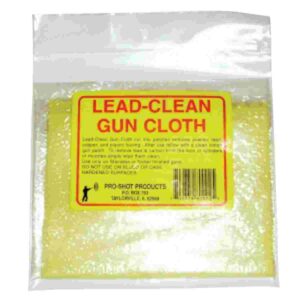 Lead-clean gun cloth in plastic packaging