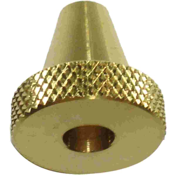 Brass knurled nut for secure fastening
