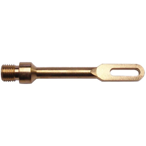 Close-up of brass drill bit adapter.