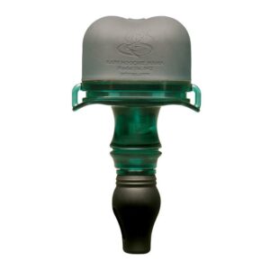 Deer call hunting accessory with green grip