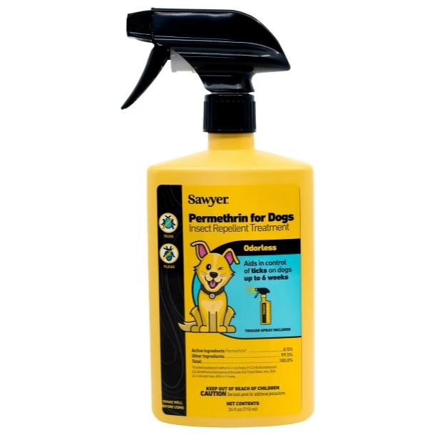 Sawyer permethrin insect repellent for dogs bottle