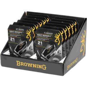 Display of Browning Night Seeker cap lights.