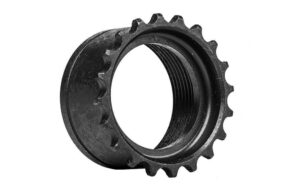 Black bicycle freewheel gear sprocket