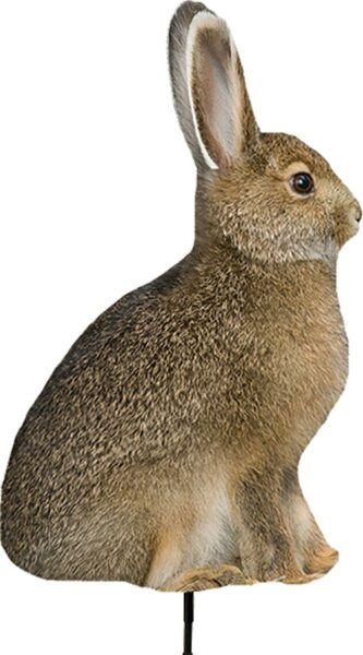 Realistic rabbit cutout with a stand