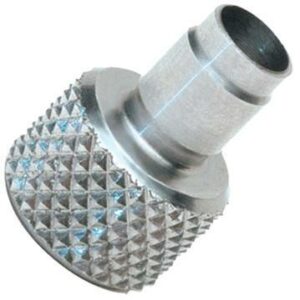 Knurled metal adapter with textured grip