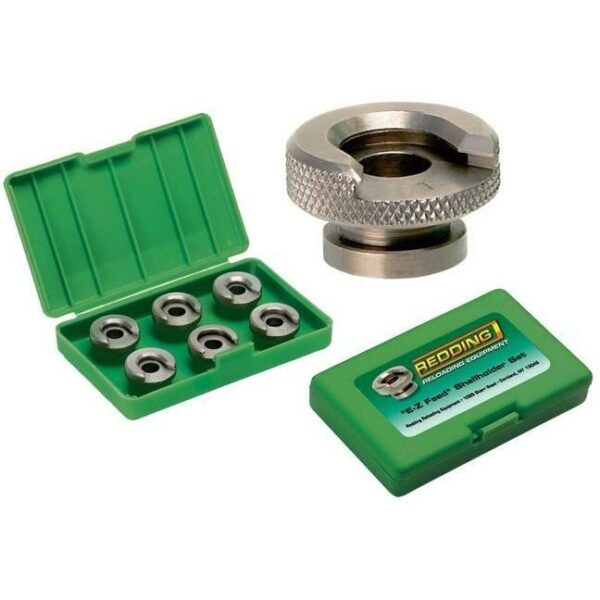 Redding reloading shellholders set with green case.