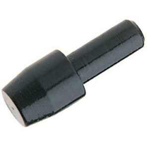 Black rubber buffer, cylindrical with rounded end
