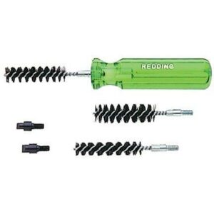 Green handle gun cleaning brush with attachments