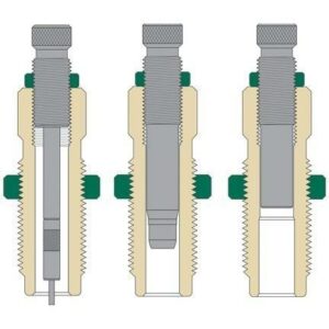 Illustration of three different threaded components