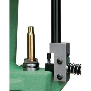 Metal reloading press with bullet casing