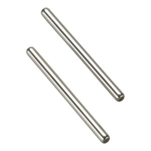 Two metal rods on white background