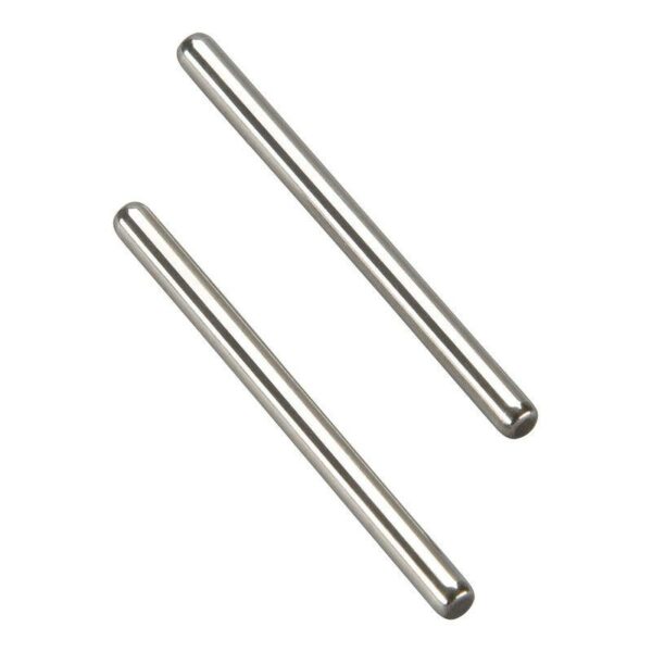 Two metal rods on white background